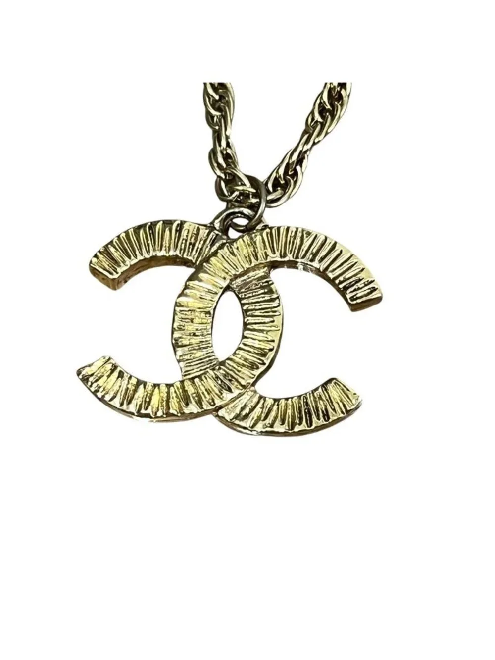 Chanel Vintage Gold Chain Necklace Plated